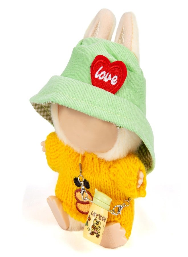 CHICHO 3-Piece Doll Clothes Designer - Kawaii Knit Sweater Set for 17cm Doll, Cute Doll Outfit with Accessories for Dress-Up or Display - Yellow (No Doll) - Image 2